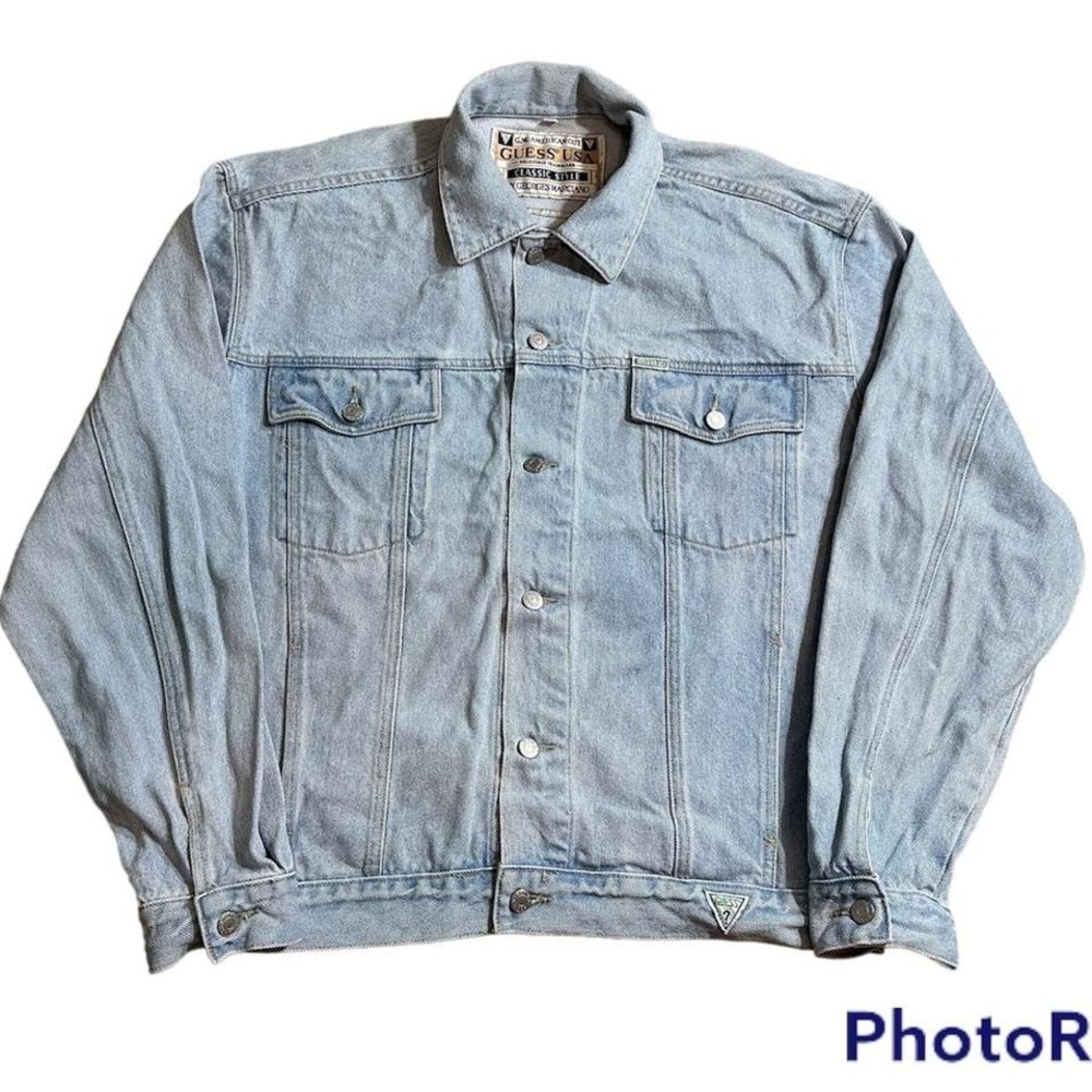 Vintage 80s‎ Guess GM American Cut Classic Style USA light wash Jean Jacket